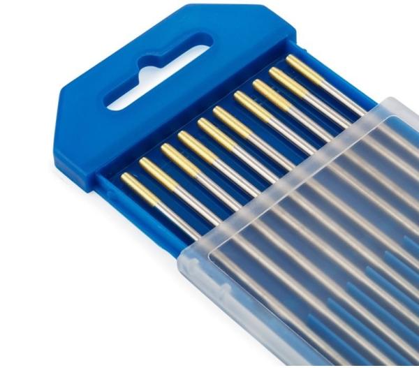 Eletrodos de tungstênio de soldagem de ouro de 2,4 mm*175 mm 3/32 WL15 Tig para aplicações de soldagem