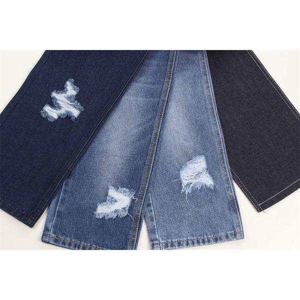 190cm Indigo Blue Cotton Polyester Rigid Denim Fabric For Jeans