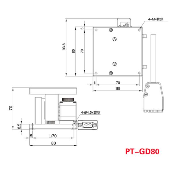 Linear Ball Screw Electric Lifting Platform Fine Adjustment Optical Experimental