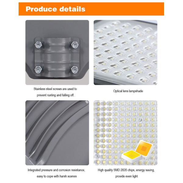 Éclairage de rue LED alimenté par Smart Mains, corps en alliage d'aluminium, étanche à l'eau IP65, puces LED de marque, allumage/arrêt automatique la nuit, économie d'énergie, idéal pour les artères urbaines, les parcs industriels, les campus