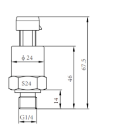 4-20mA 0-150 Psi Stainless Steel Pressure Sensor 1/4