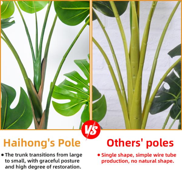 130/160/200/240cm Sizes Realistic PE Foliage artificial monstera plant for Indoor Tropical Decor