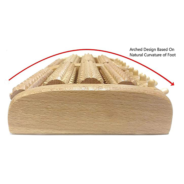 Large Manual wooden foot massager , 18 separate nubs wooden foot roller