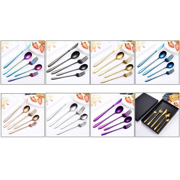 Five Piece Kitchen Household Items Western Stainless Steel Fork And Spoon Set Gift Box