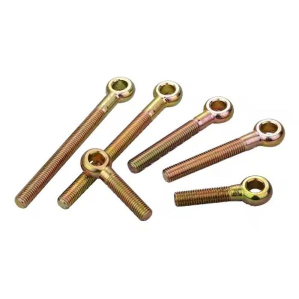 Yellow Plated Galvanized Carbon Steel DIN444 Eye Bolt For Heavy Duty Applications