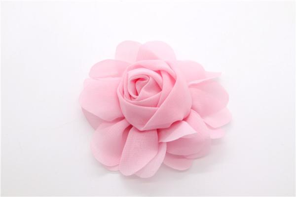 girl Chiffon flower shoe clips/Sewing Bead Handmade Flower Yarn, lace, Chiffon Grey,black,white,red,blue