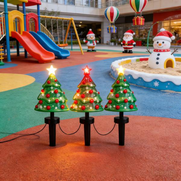 40cm Height Christmas Ground Stake Lights with IP65 Waterproof and Energy-Saving LED for Outdoor Festive Decor