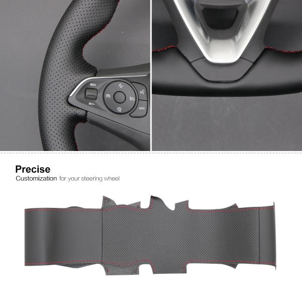 Mewant brand perforated vegan leather steering wheel cover for Holden Commodore Astra Calais 2018-2020 car interior accessories