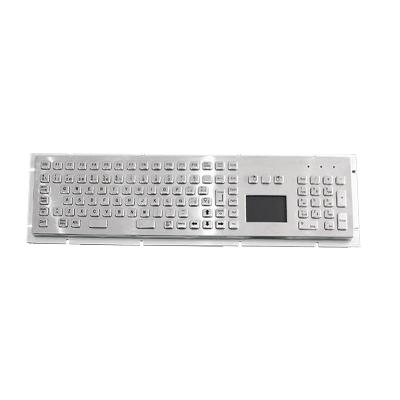 Rugged IP65 Waterproof Industrial Stainless Steel Metal Keyboard With Touchpad Self Service Kiosk