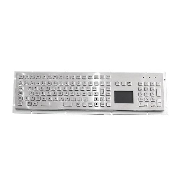 Rugged IP65 Waterproof Industrial Stainless Steel Metal Keyboard With Touchpad Self Service Kiosk