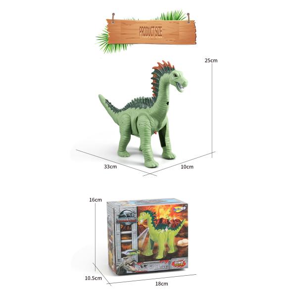 Finished Goods Children's Toy Dinosaur with Long Neck Laying Eggs and Walking Feature