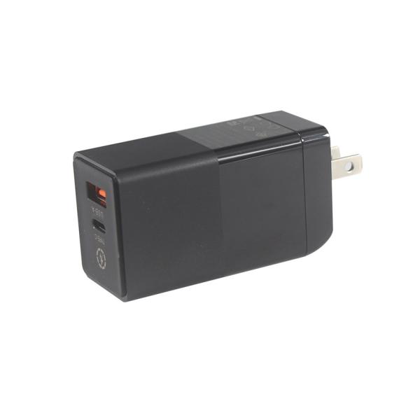 65W GaN PD Fast Charger with USB-C and USB-A Ports US Plug