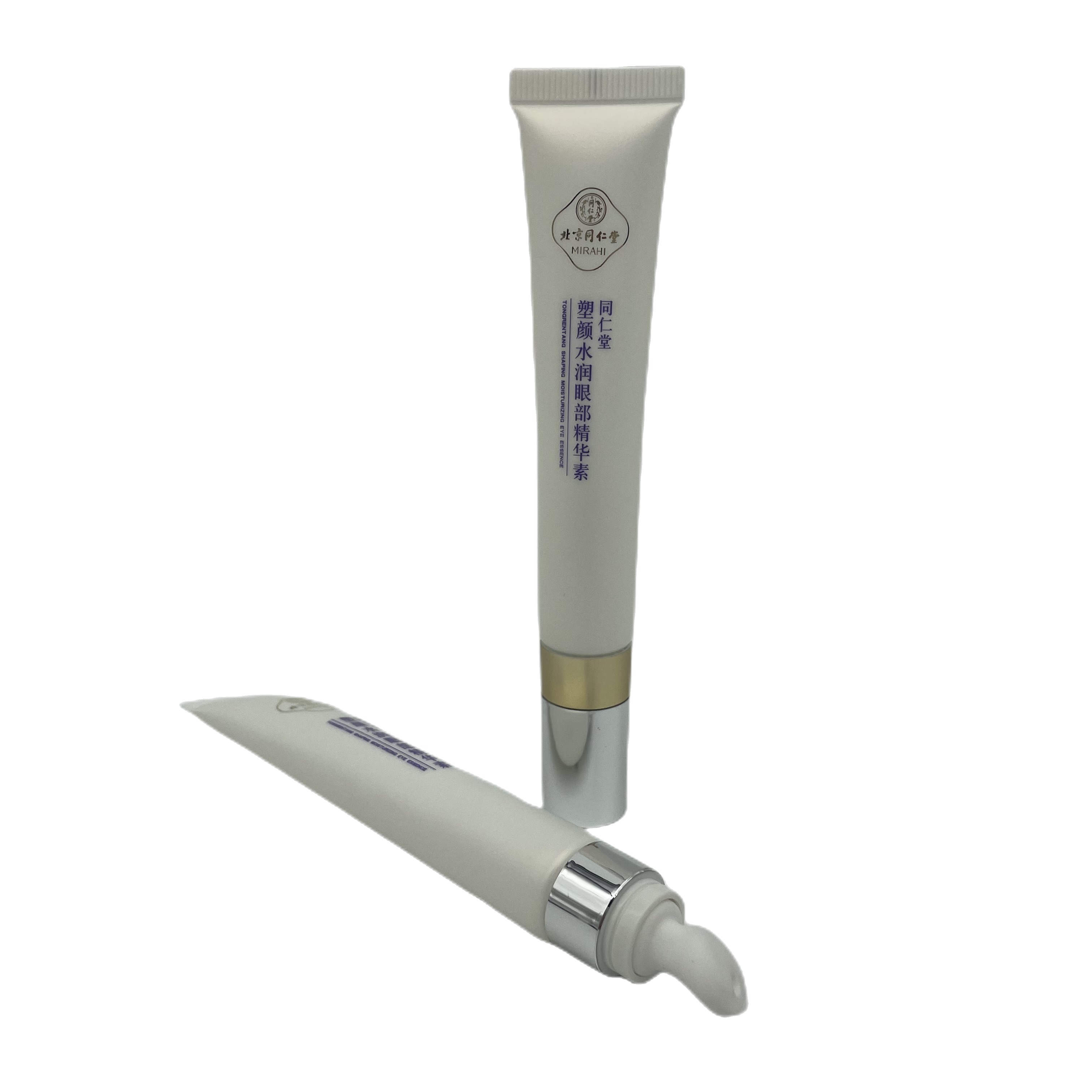 10ml Sliver Eye Cream Cosmetic Tube in Stock 15ml Squeeze Soft Tube with Massage Applicator Zinc Alloy Eye Cream Tube Packaging