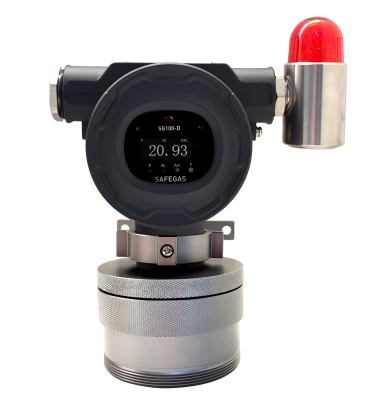 SG100-D Fixed Multi-Gas Detector with Hot Swappable Sensor Module, Ex db IIC T6 Certified, and 4-20mA/RS485/Relay Output