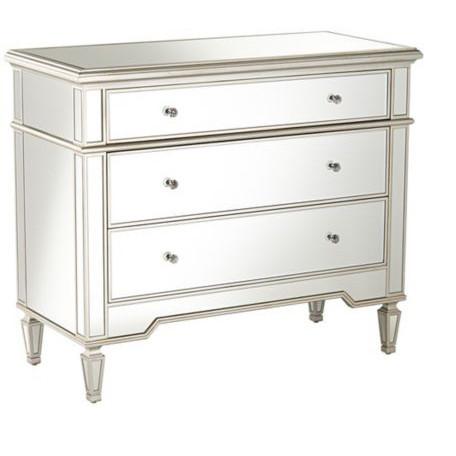 Contemporary 3 Door Mirrored Buffet Cabinet Sideboard Unit Home Furniture