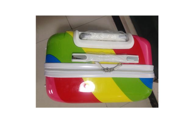 ABS PC Polypropylene Luggage Bags Plastic Handle Support 4 Rotative Wheels Framed