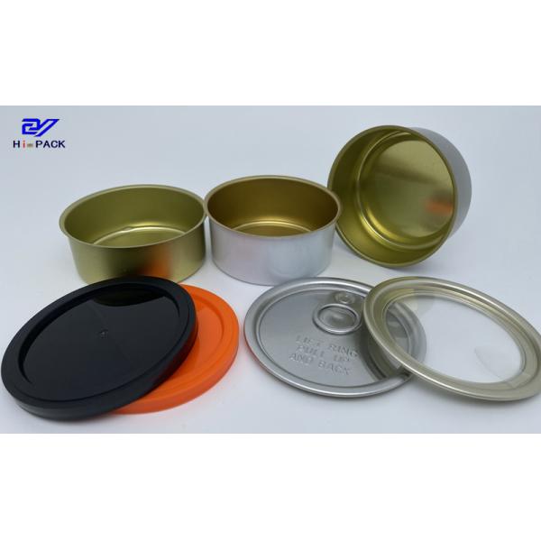 50g Weed Packaging Tin Can D65x34mm Seamless Tin Containers Inner Coating