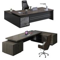 Executive Large Office Table with Commercial Furniture PANEL Wood Style and L Shape