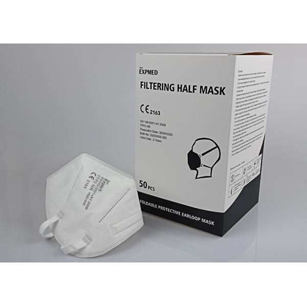 ROSH Approved Headband Face Mask , 5 Layer FFP2 Foldable Dust Mask