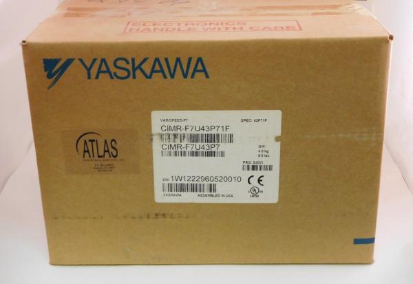 YASKAWA CIMR-F7U43P71F DRIVE 380-480VAC 5HP 7.6AMP 3PHASE NEMA 1 ENCLOSURE.NEW ORIGINAL.