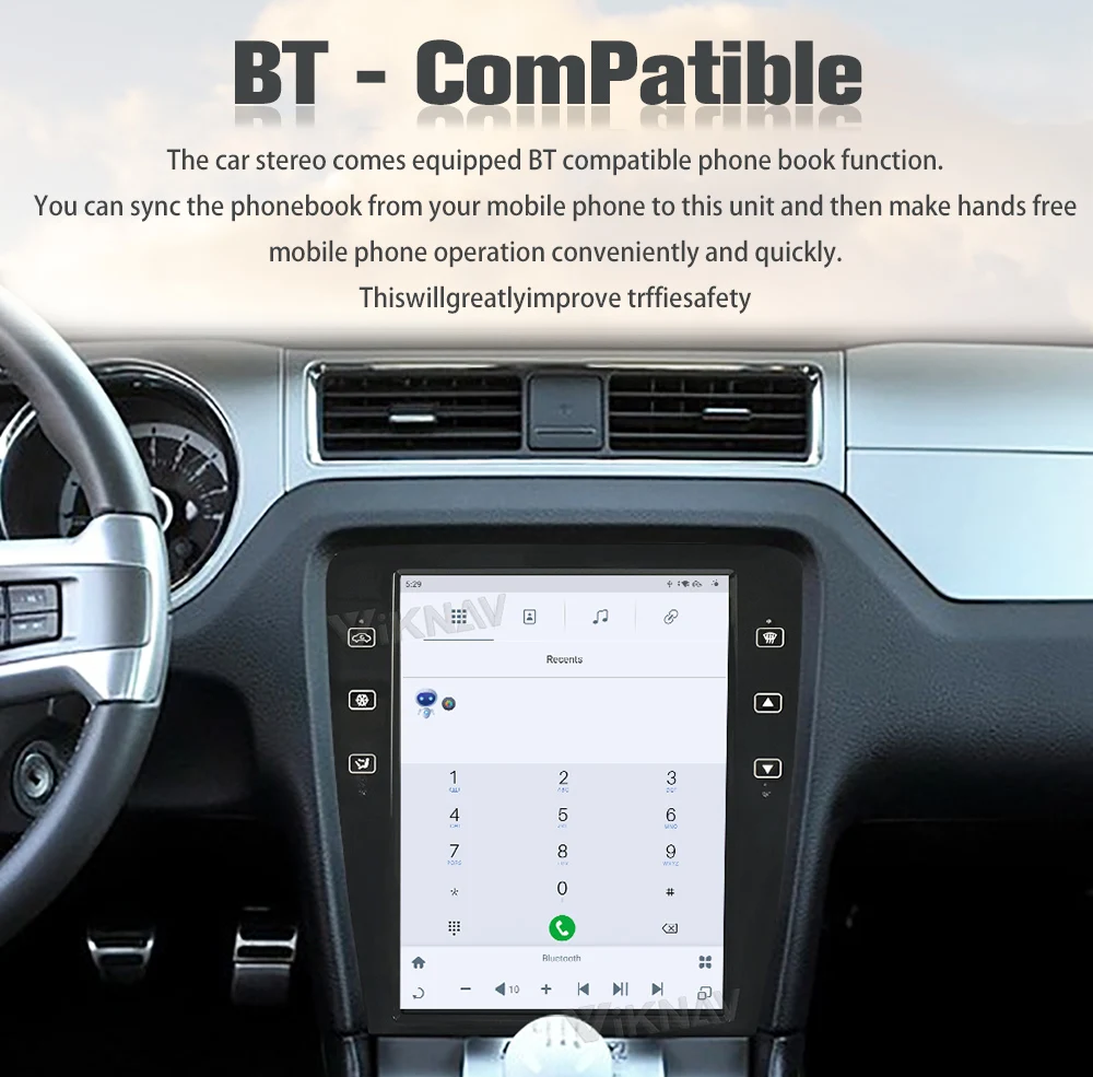 Viknav 12,1 дюймовый сенсорный экран 2009-2014 Mustang Ford Автомобильное радио Android Мультимедийный проигрыватель головный блок