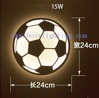 Super-thin Acrylic  LED Fashion Modern  LED Wall Lamp Football Shape Bedside  Light