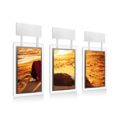 Hanging High Brightness LCD Display Dual Screens With 700nits 65 4K Touching