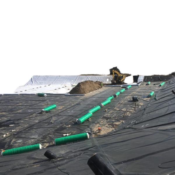 高密度ポリエチレン HDPE 地膜 ブラック UV 耐性 コーナー 埋立地に用いるポリエチレン池コーナー 1.5mm 厚さ