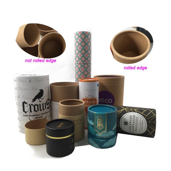 Biodegradable Cylinder Packaging Round Paper Carton Box , Cardboard Tube With Lid
