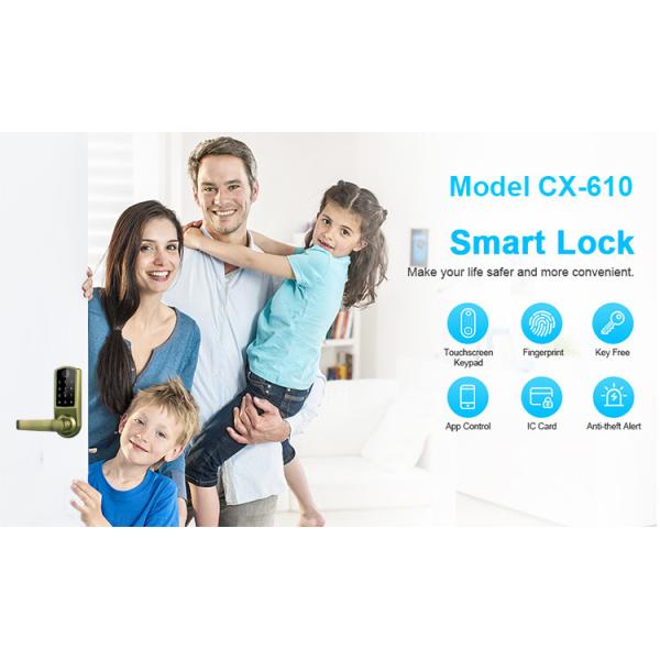 Вход батарей RFID замка 4xAA BLE TTLock контролируемый приложением Keyless