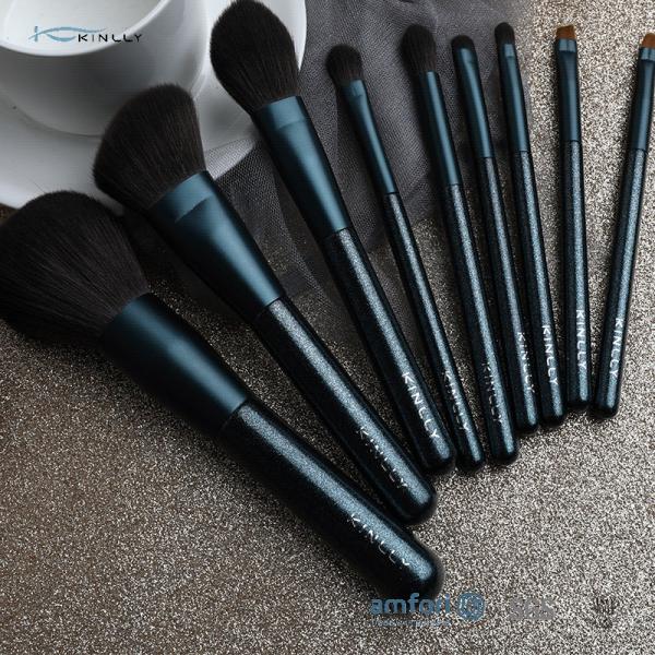 деревянные щетки макияжа ручки 9pcs