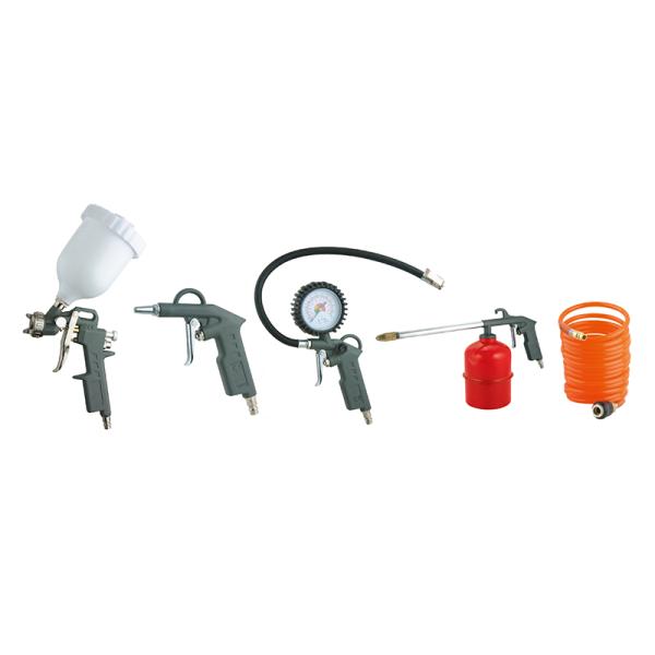 5PCS Kit Air Compressor Accessories Spray Gun Inflator Air Blow Gun Hose Spray Paint C