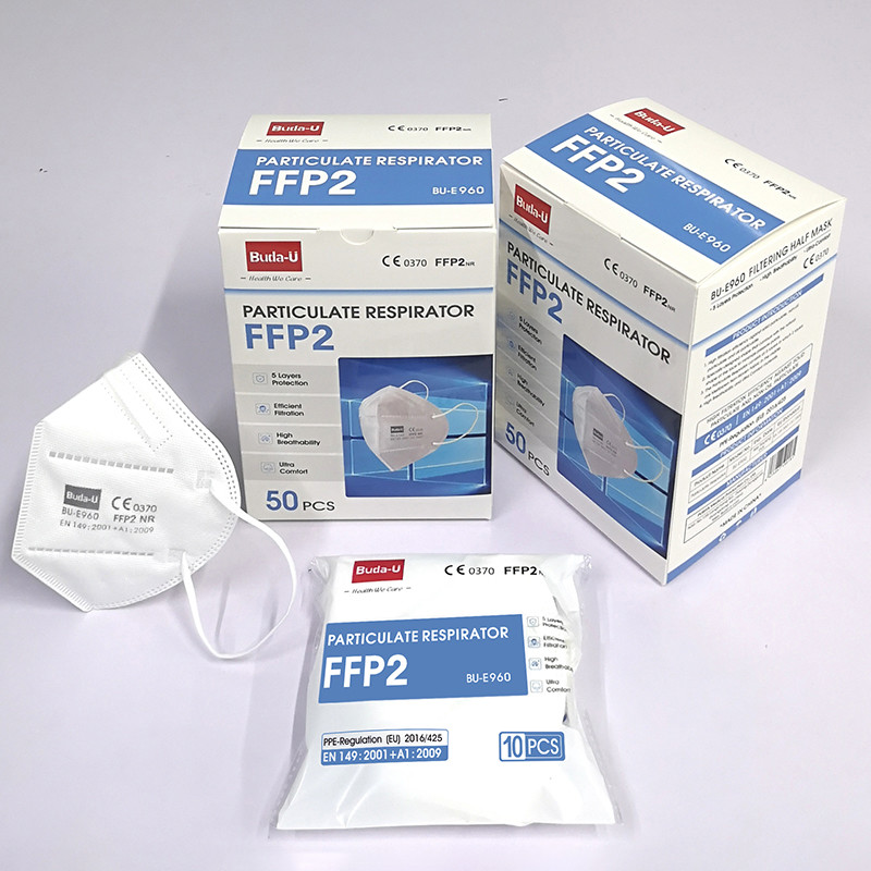 частичный респиратор 50pcs белый устранимый FFP2 для людей и женщин