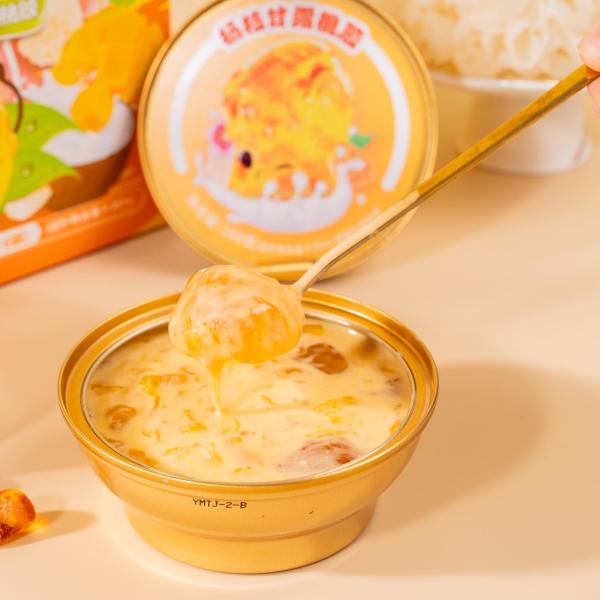 Mango Pomelo Sago Goma de pêssego Caixa de presente para qualquer ocasião Delicioso e zero adição de sobremesas estilo Hong Kong