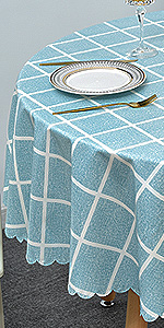 Vinyl Tablecloth PEVA Spillproof Wipeable Oilcloth Tablecloth Rectangle Heavy Duty Extra Large Reusable Tablecloth