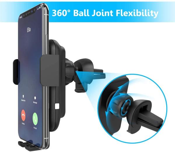 Wireless Car Charger Mount [Auto Clamping],  Windshield Dash Air Vent Phone Holder for iPhone 12 11 Pro Xs XR