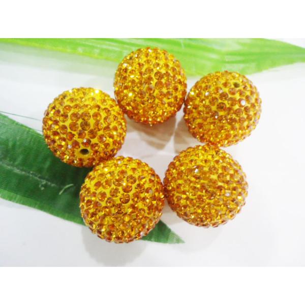Jewelry Accessories Shamballa Crystal Pave Ball Beads 10mm For Bracelets / Necklace
