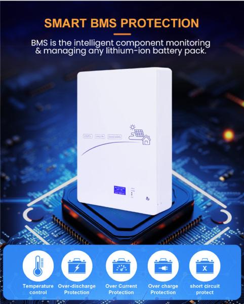 Sistema de armazenamento de energia solar certificado CE/ROHS/UN38.3/MSDS/DGC com taxa de descarga de 90%
