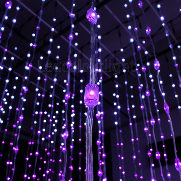 23mm DMX SPI RGB String Lights LED Matrix Curtain String Lights for Events Lighting