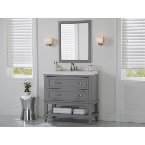 New Style Bathroom Furniture Modern Vanity Cabinets Plywood / MDF