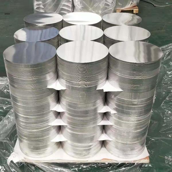 Deep Drawing Aluminum Circle Plate Custom Diameter High Flatness Burr Free Edge Food Grade Cookware