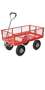 Outdoor Garden Heavy Duty Utility Portable Large Capacity Camping Collapsible Wagon Cart With All-Terrain Wheels