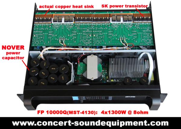 4 Channel Switch Mode Amplifier 4 x 1300W FP 10000Q For Line Array Speakers In Concert