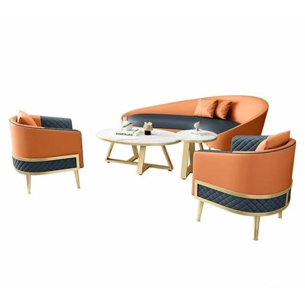 Hotel Restaurant Modern Curved Sectional Sofa Custom