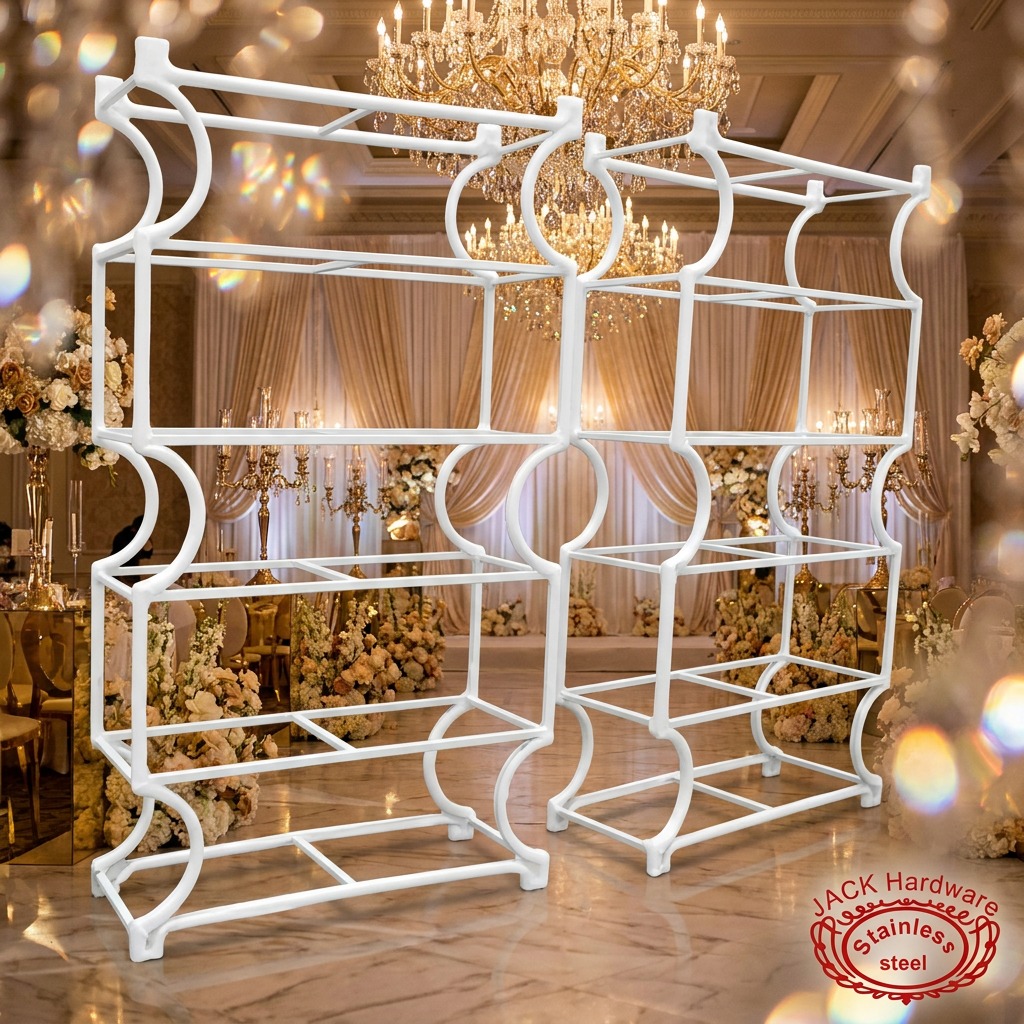 WENDING White S-Curve Vase Pillar Multi-Tier Wedding Display Rack – European Romantic Stand