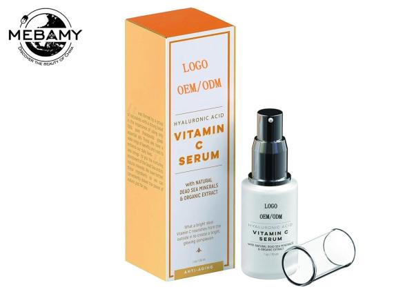 soro orgânico da cara 50ml, soro da vitamina C do ácido hialurónico com minerais do Mar Morto