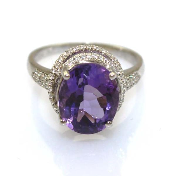 Fashion Jewelry 925 Silver Ring  9mmx11mm Blue Topaz CZ Diamonds Ring (R236)
