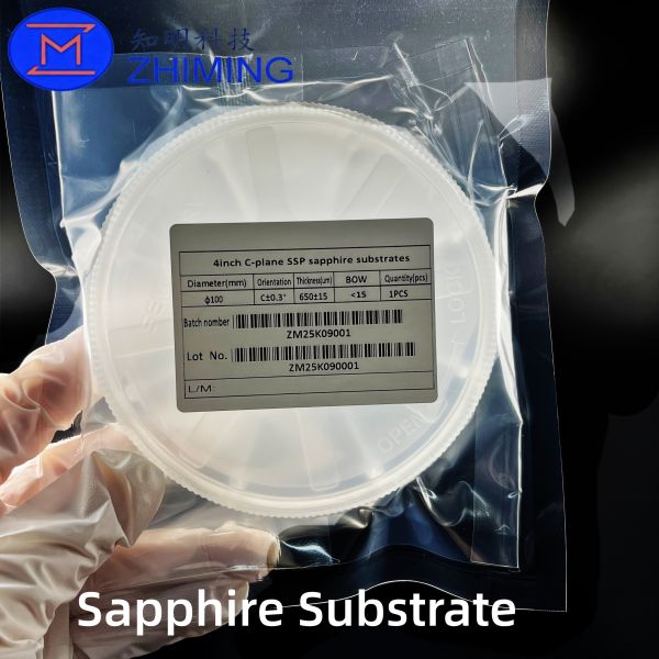 4-inch C-Plane SSP Sapphire Substrate Al₂O₃ for LED & Optical Applications