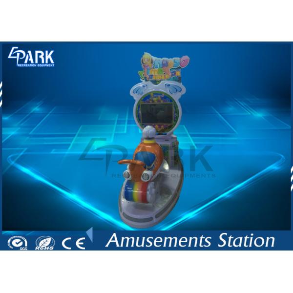 Machine à jetons de tour d'enfant d'amusement de conception mignonne de dauphin