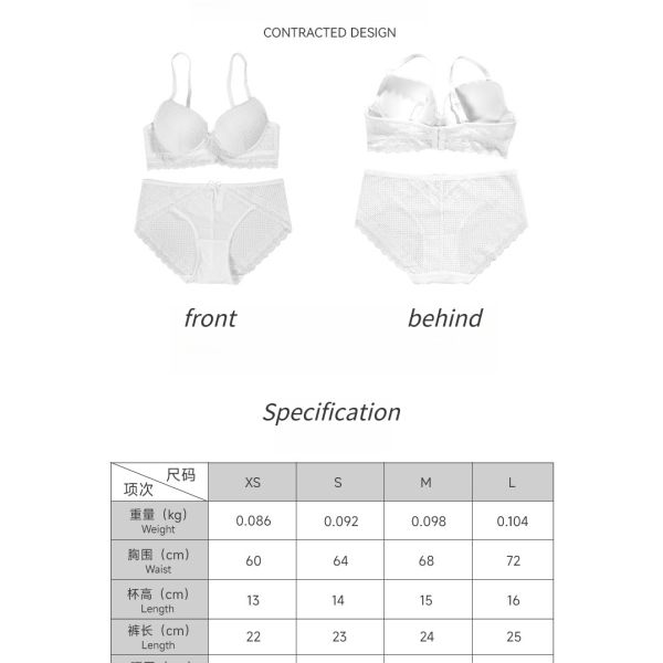 Women Sweet Sexy  Lingerie Set White Color Lace Sexy Lingerie Beautiful Underwear Matching Set Embroidered Lingerie for Women